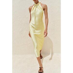 ZARA HALTER MIDI DRESS